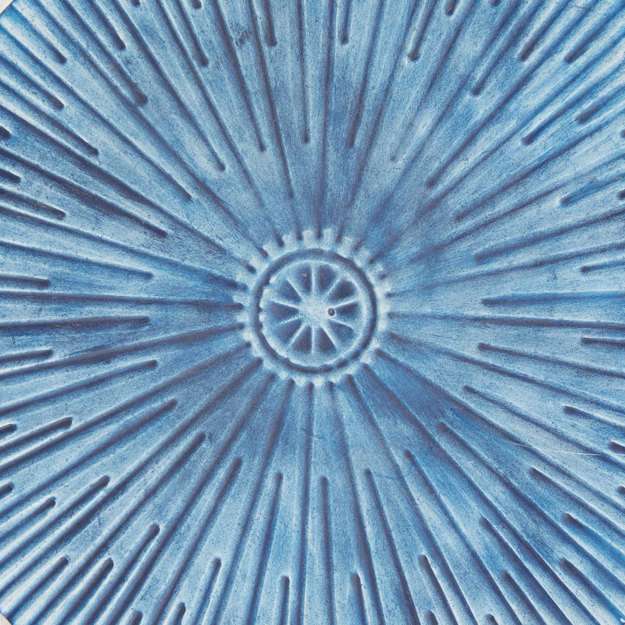 Blue Wood Coastal Abstract Art Wall Decor, Set of 4 16" x 16"